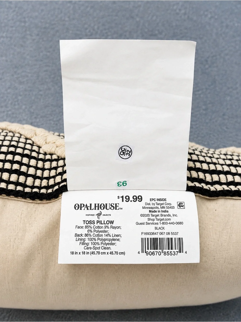Opalhouse Target Handwoven Black and Cream Geometric Decorative Pillows (2)